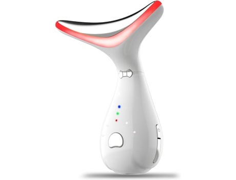 Terapia de luz roja para cara y cuello, varita facial, dispositivo facial multifuncional Wavy Chic Beauty - blanco BISBISOUS