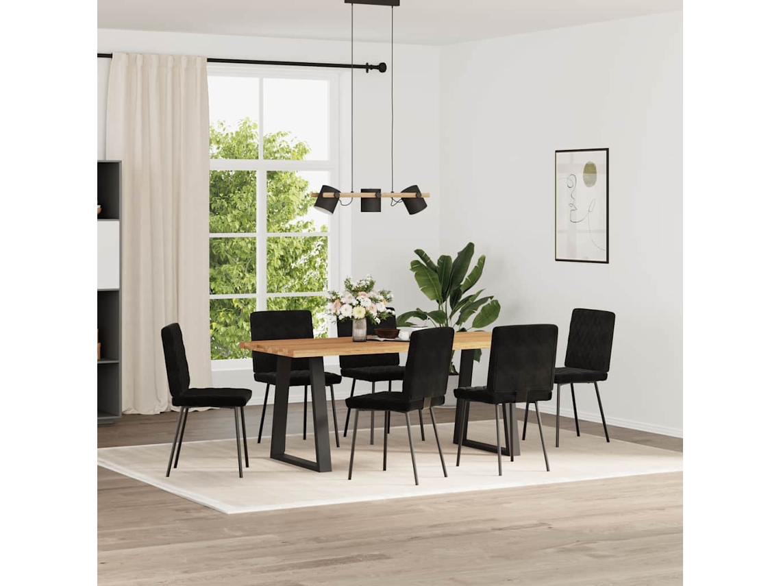 Maison Exclusive - Silla De Comedor 6 Unidades Terciopelo Negro