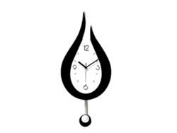 Reloj De Pared Moderno De Acrílico Con Forma De Gota De Agua Y Mecanismo Oscilante Para La Sala De Estar.