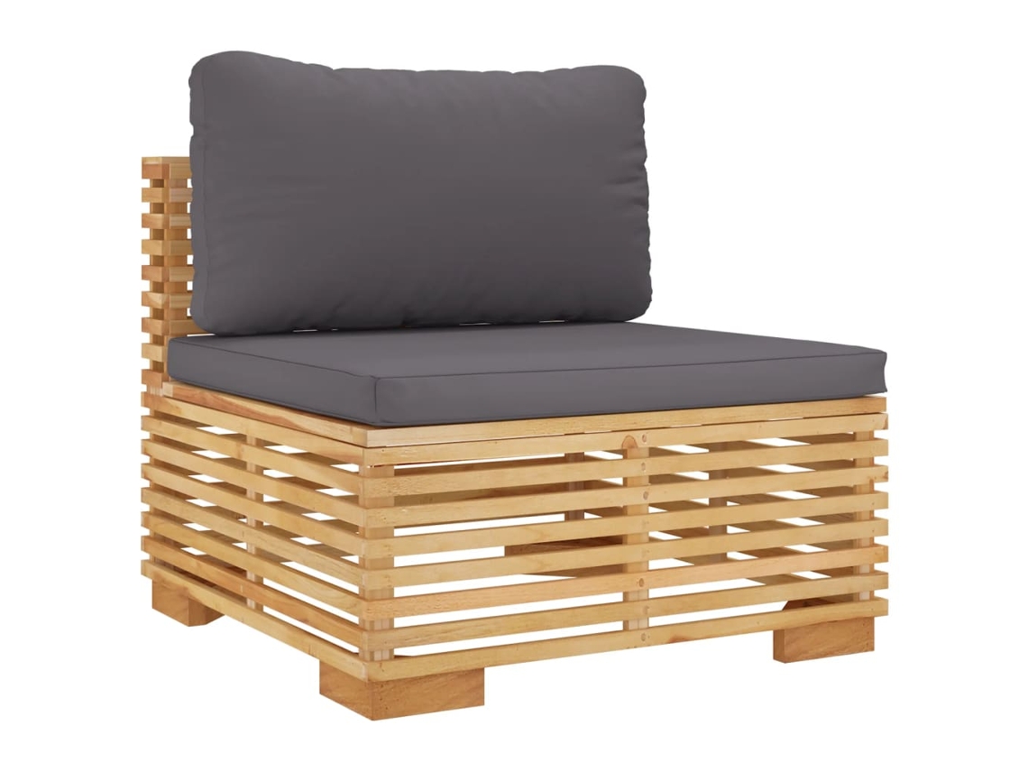 Sofá Central VIDAXL Gris Teca (69.5x69.5x60 )