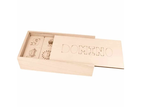 Juego de dominó de madera - 24 habitaciones - 22 x 12 x 5,3 cm ARTEMIO
