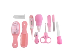 Kit De Cuidado Para Bebés De 10 Piezas: Salud, Uñas, Cabello, Termómetro, Aseo Personal (rosa).