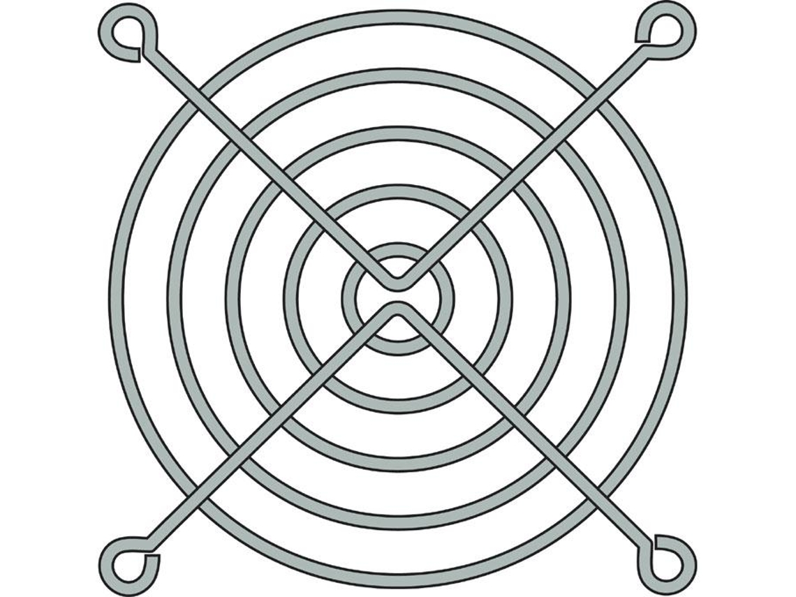 Grelha Protetora 80X80Mm Metal Cromado