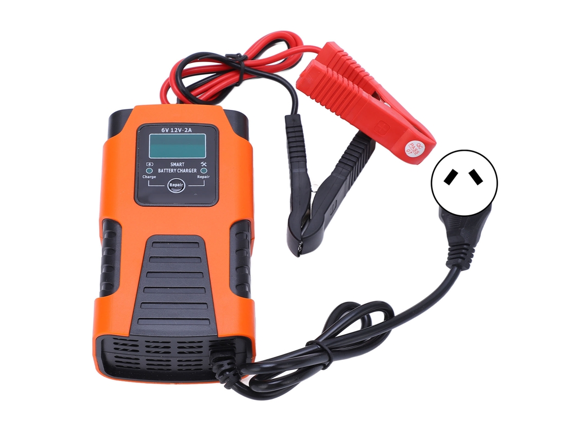 Cargador De Batería Automático Inteligente De 3 Etapas Con Protección Y Pantalla Lcd.