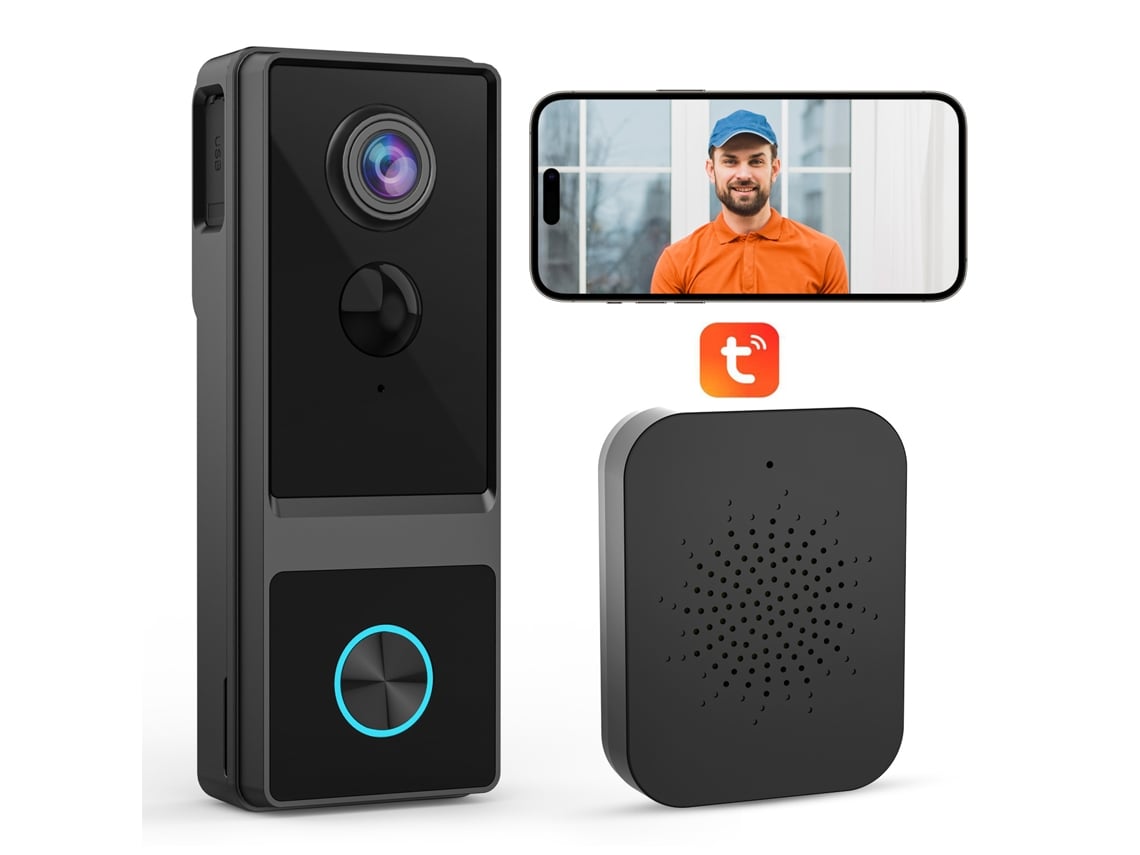 Campainha De Vídeo Sem Fio Grande Angular Hd, Visão Noturna Infravermelhos, Interfone Bidirecional Czhhmart