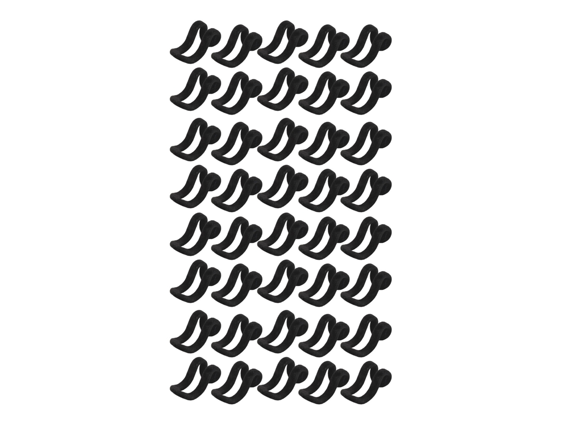 40 Conectores De Perchas Deslizantes Antideslizantes Mini Peludas Para Salón De Belleza Negro