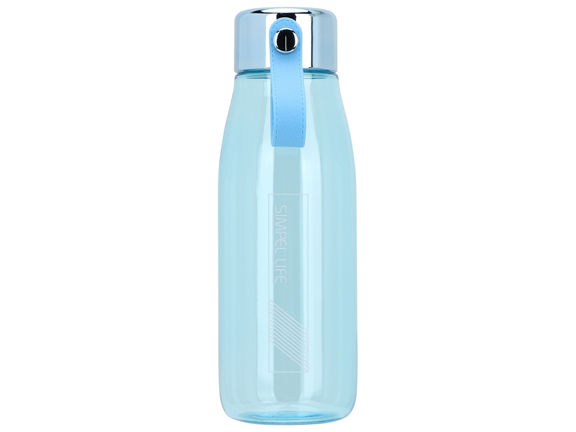 MEOIRUERY Vaso de Agua Portátil Simple para Exterior e Interior, Botella de Deporte 480ml (Azul)