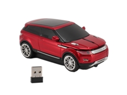 Ratón Inalámbrico Con Forma De Coche Deportivo, 2,4 Ghz, 1600 Dpi, Con Receptor Usb Para Portátil - Rojo