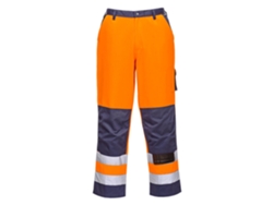 Pantalones Bicolor De Alta Visibilidad Lyon Para Trabajo Y Seguridad Naranja Marino / Xl