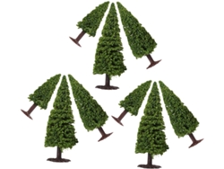Juego De 9 Piezas De Modelos De Árboles En Miniatura, Plantas Realistas En Miniatura Para Micropaisajes Diy.