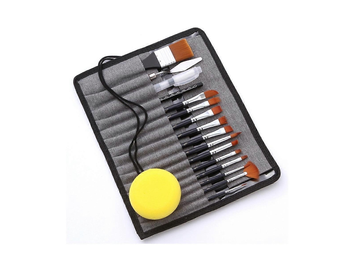 Nylon Hair Acrylic Paint Brushes With Drawstring Case, Artist Paint Brush Set For Acrylic Oil Water