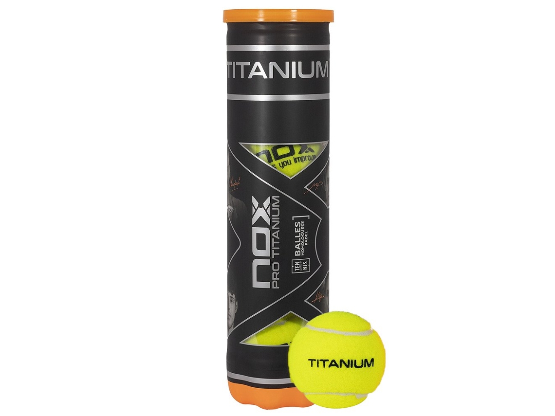 Pelota de Pádel NOX Pro Titanium Dourado 4 Ballsnox
