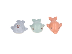 3pcs Juguetes De Baño Para Bebé Ballena Pequeña De Resorte Nadadora Juguetes De Baño Animales Para Niños