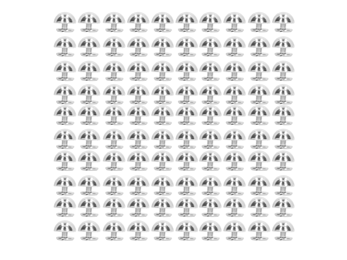 100 Remaches Redondos De Cabeza De Hongo De 10 Mm, Aleación De Plata, Para Decoración De Bolsos Y Zapatos.