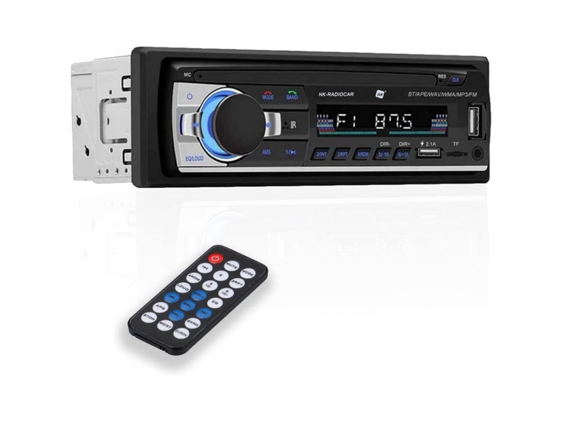 Radio De Coche Negra De 1 Din, 4x40w, Bluetooth, Usb, Aux, Mp3, Estéreo Para Coche.