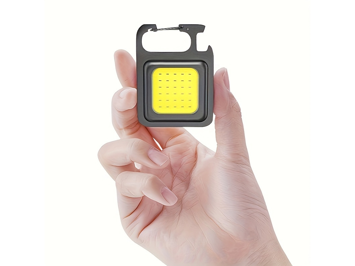 Mini Linterna Led Portátil Con Gancho Magnético Y Abridor De Botellas, Recargable Por Usb, Decoración Para Gamers.