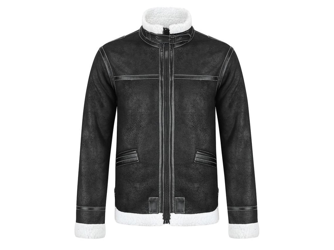 2026-chaqueta De Cuero Falso Espesorado Para Hombres Mystdiy