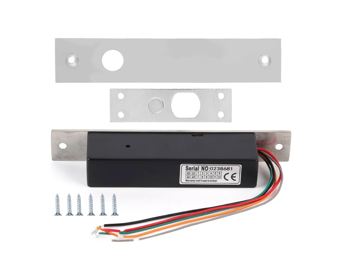 Cerradura eléctrica de 12 V para puertas, cerradura de acceso magnético controlado
