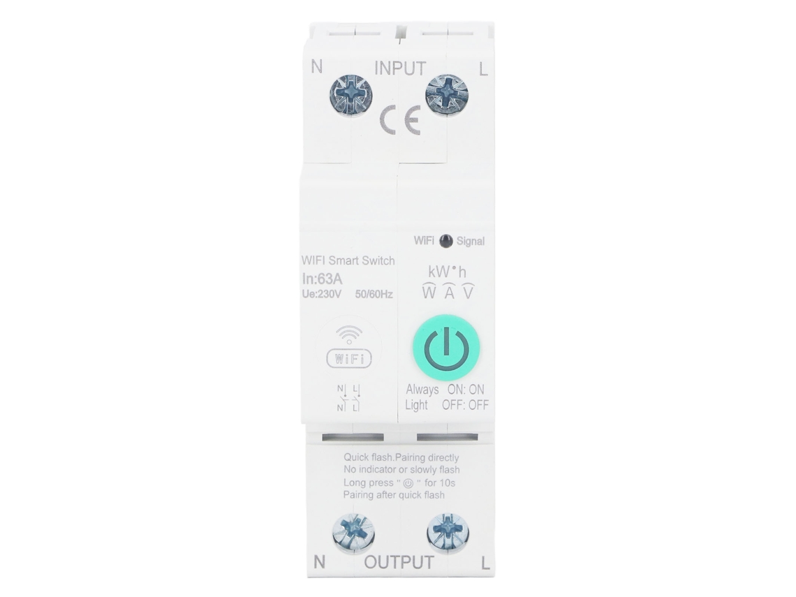 Disyuntor De 2p 63a Din Rail Con Protección Contra Fugas, Wifi, Control Remoto Para Hogar Inteligente Ac230v