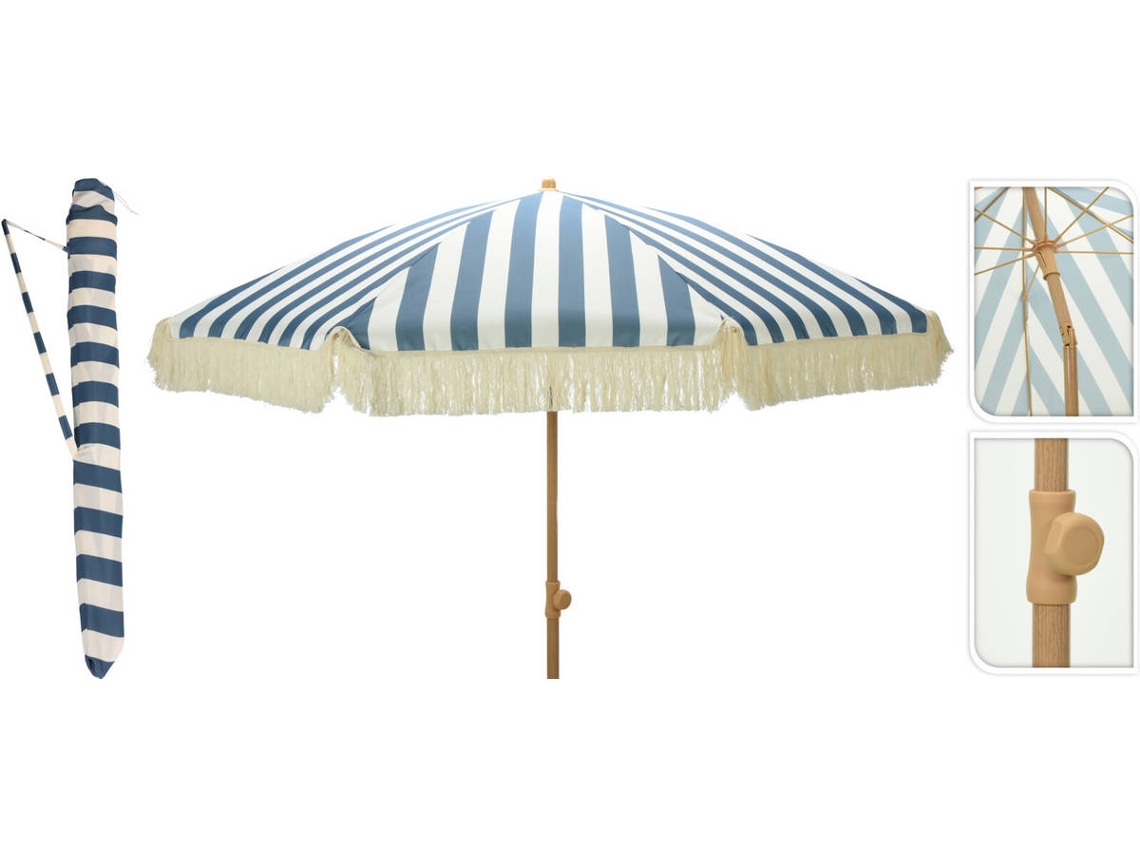 Sombrilla PROBEACH de rayas azul Ambiance (200 cm)