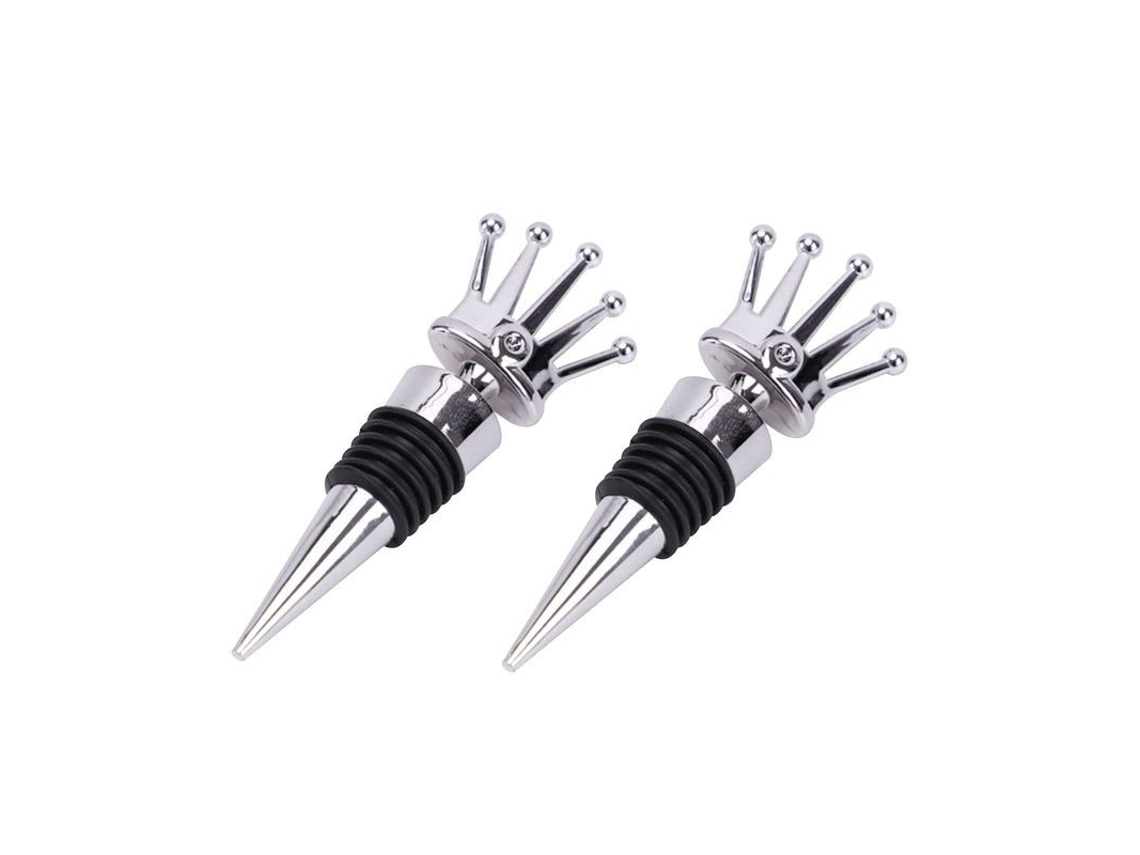 Linjou 2 Tapones Reutilizables Para Botellas De Vino Champán Refrescos Aceite O Vinagre Abs Duraderos Sellado Hermético