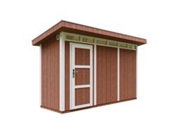 Caseta Jardin paneles a base de Madera LP SmartSide 4,3 m2 con Suelo y Baldosas Bituminosas - L161xA412xA239 cm - TIMBELA M902 - REDWOOD RED