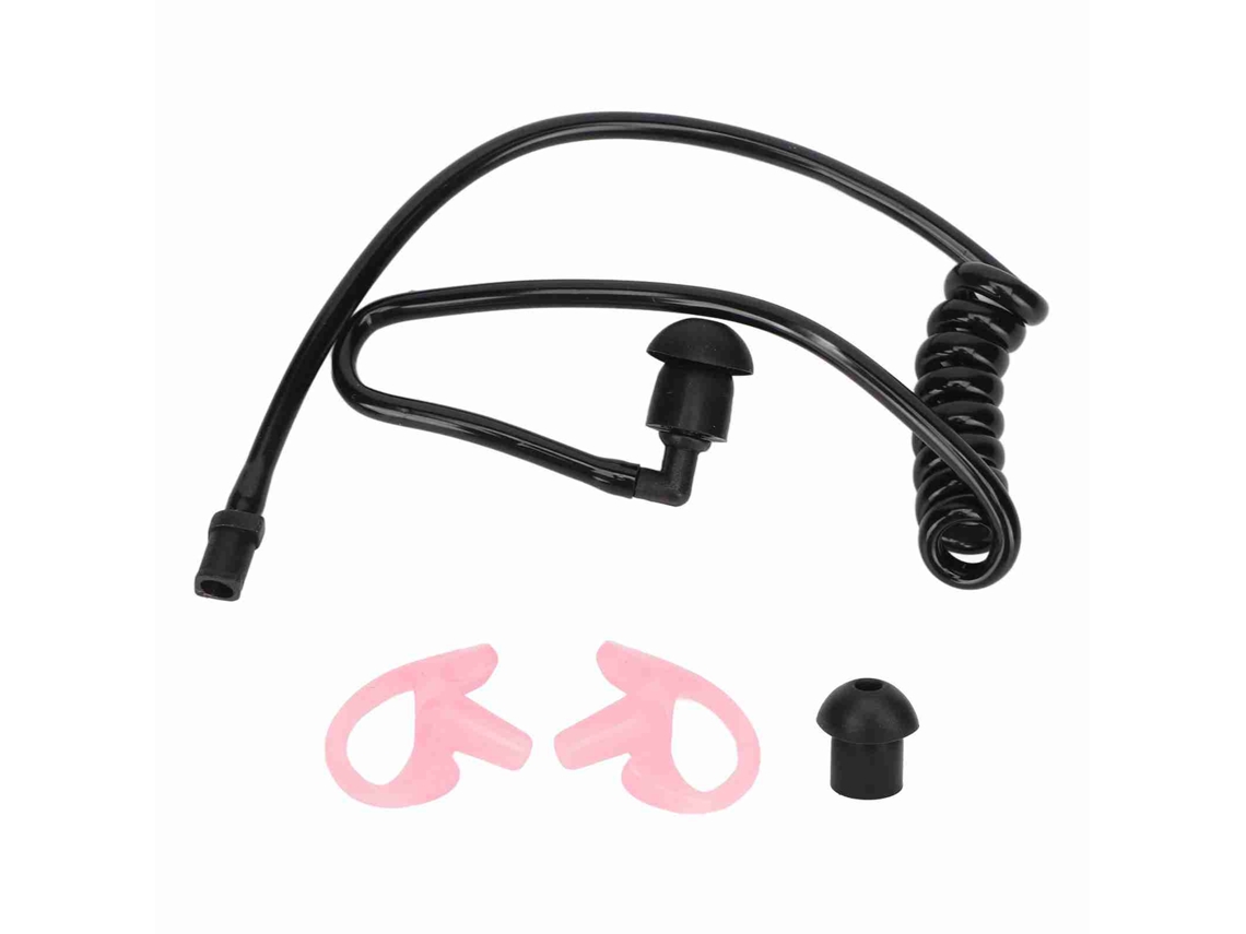 Tubo Acústico En Espiral De Repuesto Para Auriculares De Radio Bidireccional Con Punta Rosa.