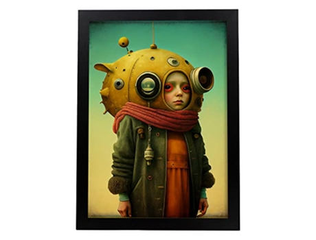 NACNIC Poster No Humano En Estilo Surrealismo Cinematográfico Ilustraciones Y Grabados De Historieta Abstracta Y Artística A3 Marcos Negros