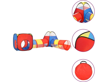 vidaXL Tienda de juegos para niños multicolor 190x264x90 cm