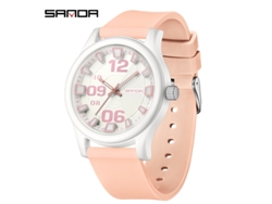 Reloj De Cuarzo Estilo Coreano Para Estudiantes (rosa Flor De Cerezo), Esfera 3d Creativa, Resistente Al Agua.