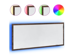 Maison Exclusive - Espejo De Baño Led Madera Ingeniería Roble Marrón 100x8,5x37 Cm