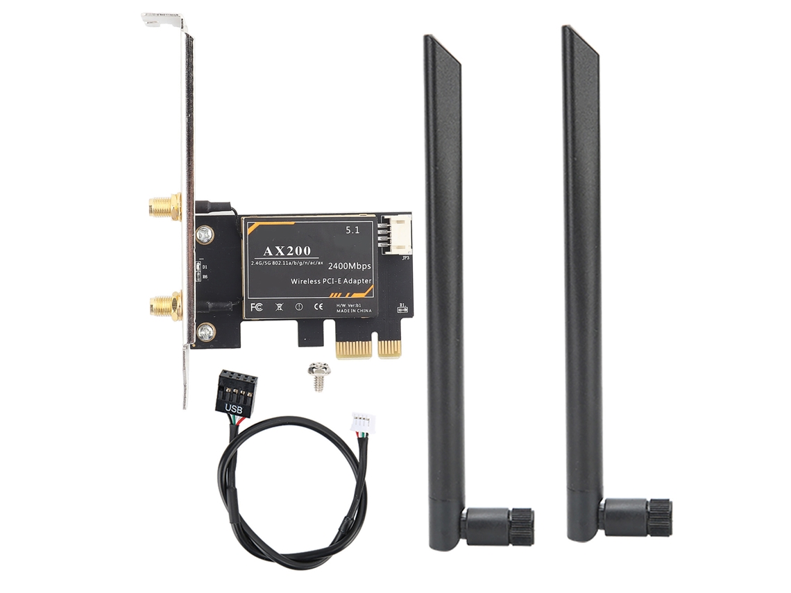 Tarjeta Wifi 5g Intel Ax200 Tarjeta Bluetooth 5.1 Pcie Inalámbrica Para Pc De Escritorio Con Windows 10/linux