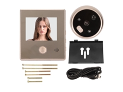 Timbre visual inteligente Aetheria con cámara de 2 MP, visión de 160°, visor digital HD para puertas.