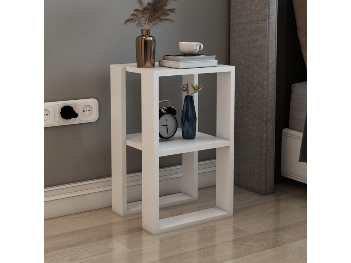 Mesa Auxiliar [EN.CASA] (55 x 30 x 30 cm - Aglomerado - Blanco)