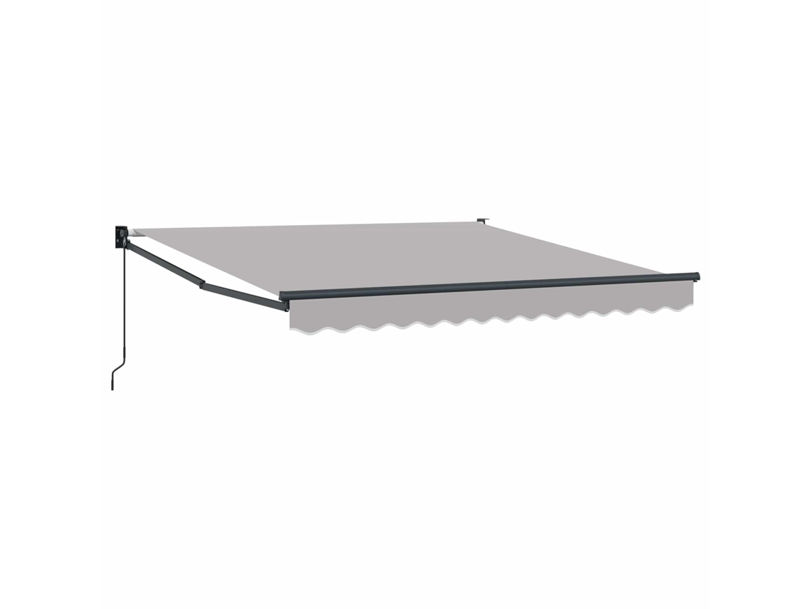 Maison Exclusive - Toldo Retráctil Gris Claro 350 X 250 Cm Poliéster Y Aluminio