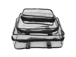 3 Bolsas De Aseo Transparentes En 3 Tamaños, Impermeables, Pvc, Prácticas Para Viaje Vante