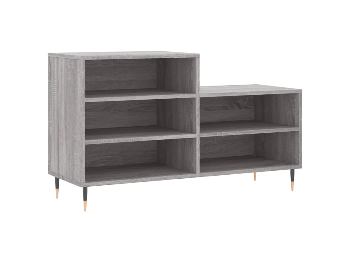 Maison Exclusive - Mueble Zapatero Madera Contrachapada Gris Sonoma 102x36x60 Cm