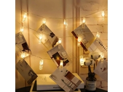 Guirnalda de luces LED para fotografía, alimentada por pilas AA. MDUG (6 m, 40 LED de luz blanca cálida).