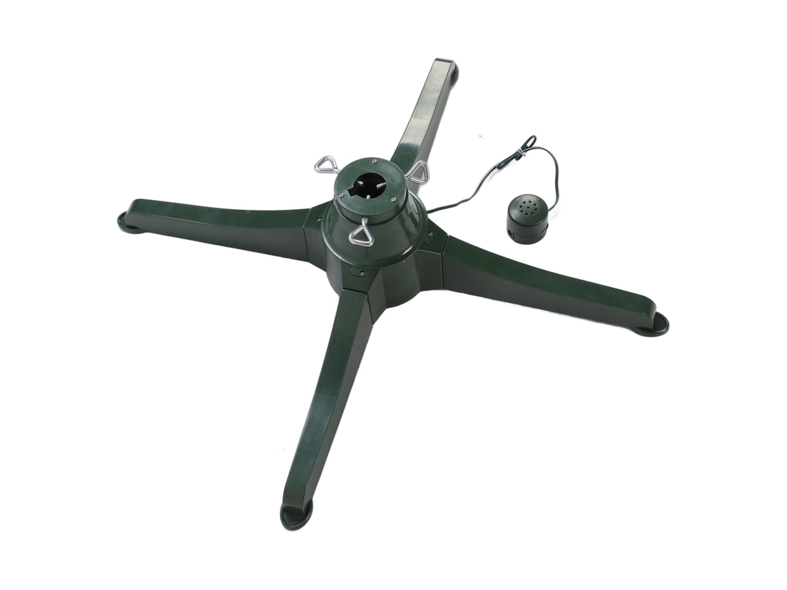 Soporte Giratorio De 360 Grados Para Árbol De Navidad Con Caja De Música Y Toma De Corriente Para Postes De 3,175 Cm (220-240 V, Enchufe Británico).