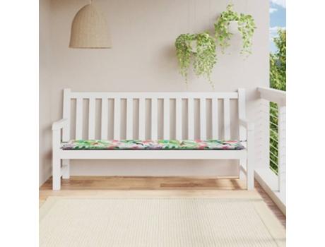 vidaXL Cojín para banco de jardín tela multicolor 200x50x3 cm