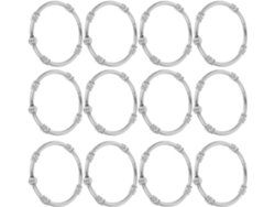 Ganchos Para Cortina De Chuveiro, Anéis Para Cortina Para Manter As Cortinas No Lugar, 12 Peças, Liga De Zinco, Cor
