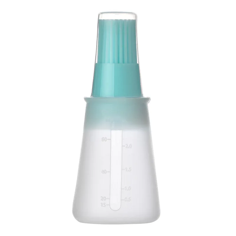 (verde Claro) Cepillo De Silicona Para Botellas De Aceite (1 Pieza), Con Tapa Y Cabezal De Cepillo, Cepillo Para Salsa Resistente Al Calor