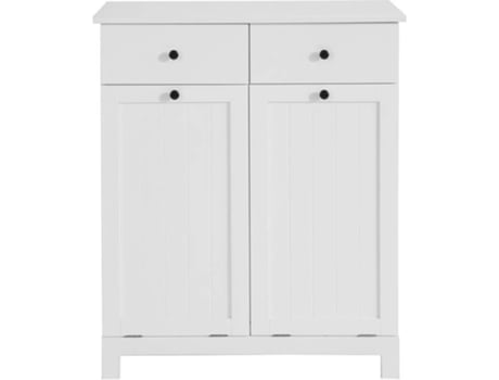 Sobuy Bzr33w Armario con 2 cestos para colada y cajones 78x38x90 cm blanco es de 78 38 90