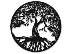 Rebe-panel Decorativo De Árbol 30 Cm. Decoración Geométrica De Pared. Diseño Perforado. Ornamento Colgante Anti-oxidación.