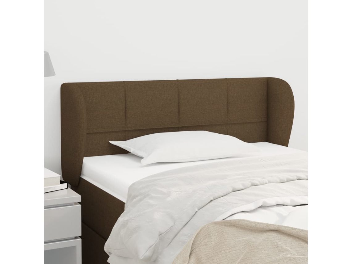 Cabecero De Tela Gris Oscuro 93x23x78/88 Cm
