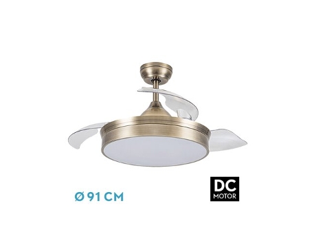 Ventilador DC 48W Cala Cuero 3 Aspas FABRILAMP