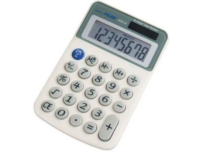 Calculadora Básica MILAN 40918BL Blanco (8 dígitos)