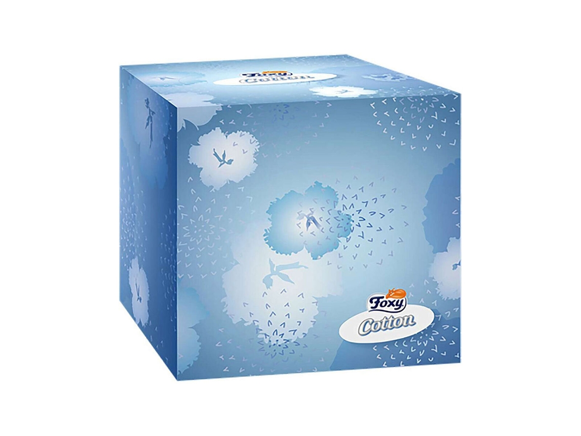 Pañuelos de Papel Foxy Cotton Caja Cubo (60 unidades)