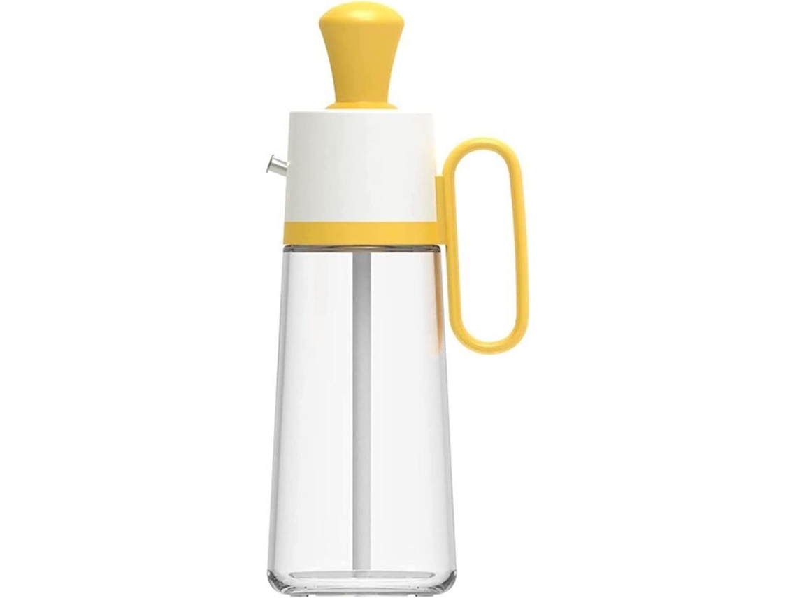 Botella Dispensadora De Aceite 2 En 1 Para Cocina, Barbacoa Y Parrilla Con Báscula, 550 Ml, Amarilla