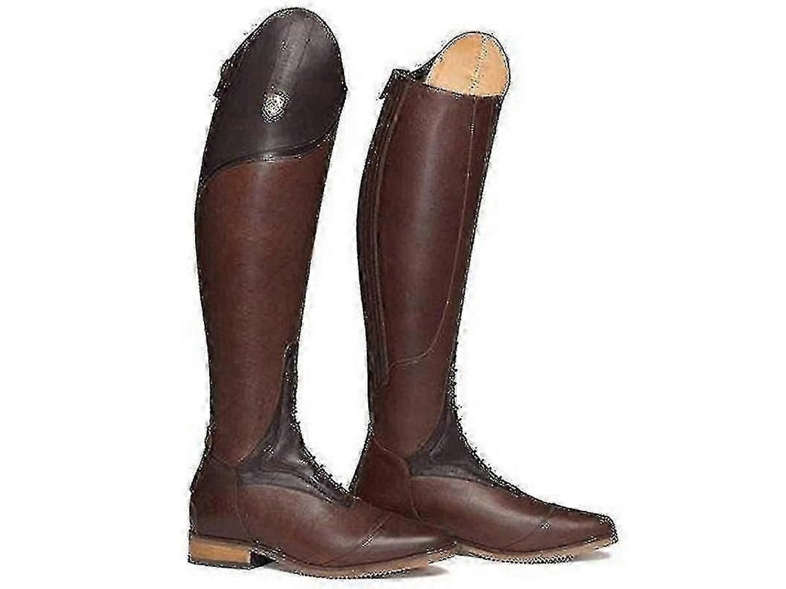Botas Altas De Montar Para Mujer En Piel Sintética Con Cremallera Trasera.